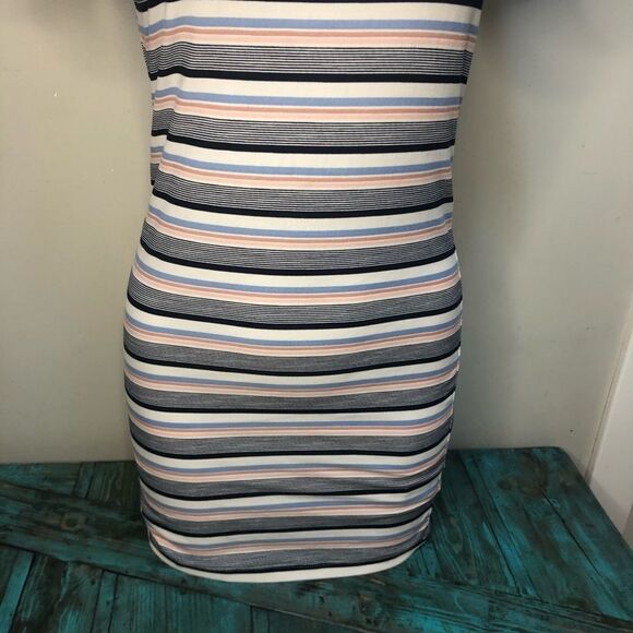Ardene Striped Multicolour Tshirt Dress Size Medium - Picture 3 of 7